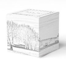 Rustic Winter Wonderland Wedding Favor Box