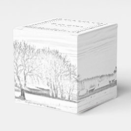 Rustic Winter Wonderland Wedding Favor Box Presentaskar