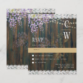 Rustic Wisteria Snöre Ljus Wood Bröllop OSA