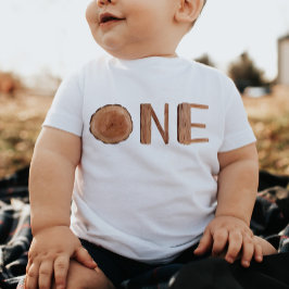 Rustic Wood 1st Birthday One T Shirt