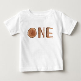 Rustic Wood 1st Birthday One T Shirt