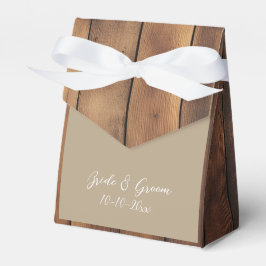 Rustic Wood and Lace Wedding Favor Boxes Presentaskar
