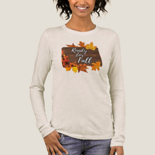 Rustic Wood and Löv Fall Långärmad Shirt T
