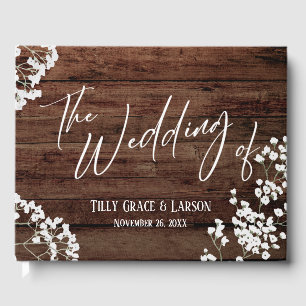 Rustic Wood Baby's Band Handbook Guestbook Gästböcker