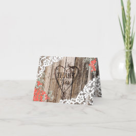 Rustic Wood Baby's Band Snöre tackkort