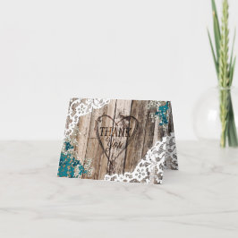 Rustic Wood Baby's Band Snöre tackkort