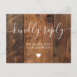 Rustic Wood Barn Boho Sång begär OSA vykort