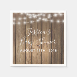 Rustic Wood Barn Land Ljus Event Napkins Pappersservett