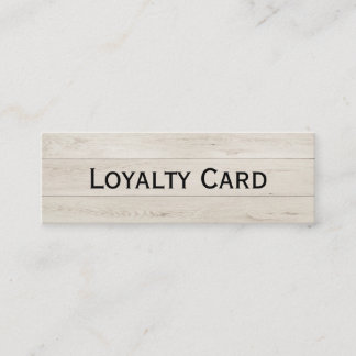Rustic Wood Beauty Salon Loyalty Card Lojalitetskort