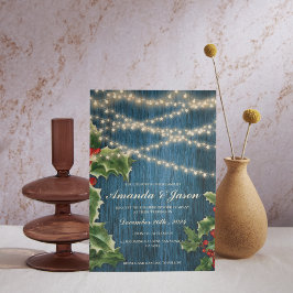 Rustic Wood Berries - inbjudan till julbröllop