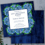 Rustic Wood Blue Hydrangeas Party Inbjudningar<br><div class="desc">Planerar du en speciell 21-årsdag party? Är du tittar för en elegant rustic födelsedagsinbjudan? Titta på vår 21:a födelsedagsinbjudan till Rustic Wood Blue Hydrangeas Party. Den här blommigtens födelsedag innehåller vackra vattenfärger med blå vattenområden, blå träbakgrund och grön. Du kan anpassa genom att välja "Anpassa den här mallen" eller om...</div>