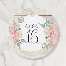 Rustic Wood Boho Blommigt Sweet 16 Birthday