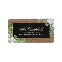 Rustic Wood Botanical Organic Greenery Bröllop Adressetikett