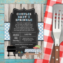 Rustic Wood Boy Par Baby Q Sprinkle Shower