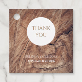 Rustic Wood Bröllop Gåvor Etiketter