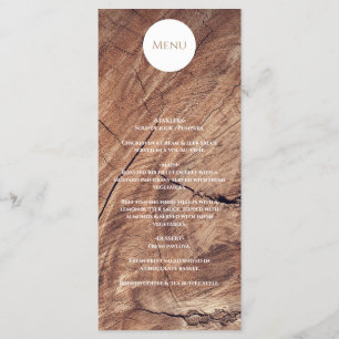 Rustic Wood Bröllop Meny