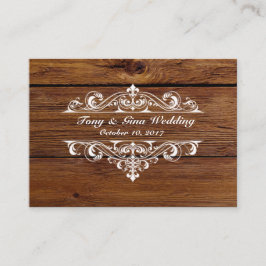 Rustic Wood Bröllop OSA Card Tilläggskort
