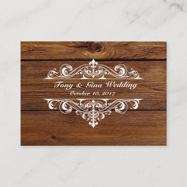 Rustic Wood Bröllop OSA Card Tilläggskort (Framsida)