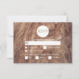 Rustic Wood Bröllop OSA Cards Kort