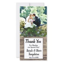 Rustic Wood Bröllop Photo Tack