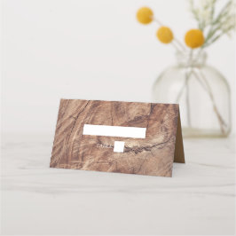 Rustic Wood Bröllop Place Card Placeringskort
