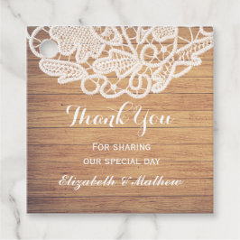 Rustic Wood Bröllop Snöre Tack Gåvor Etiketter