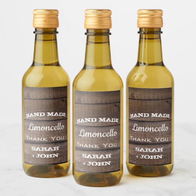Rustic Wood Bröllop Tack Favor Vinetikett (Flaskor)