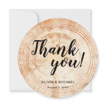 Rustic Wood Bröllop Tack för Anpassningsbarna Foto