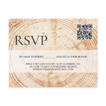 Rustic wood Bröllop webbplats QR code osa