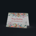 Rustic Wood Brother God jul Kort<br><div class="desc">God jul för broderkort med mönster och träskog av rostfritt trä.</div>