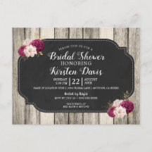 Rustic Wood Burgundy Blommigt Möhippa