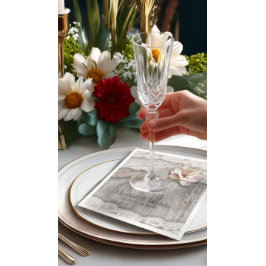 Rustic Wood Burlap Snöre Blommigt Barn Möhippa Pappersservett