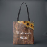 Rustic Wood & Burlap Solros Bröllop Monogram Tygkasse<br><div class="desc">Rustic Wood & Burlap Solros Land Farmhouse Chic Bröllop Monogram Tote bags- Med trendig penselskriptteckensnitt! ~ Kolla min butik för att se hela bröllop-svit för den här designen!</div>