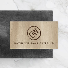 Rustic Wood-Burned Stamped Monogram för Catering 2