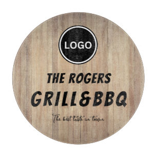 Rustic Wood Business Logotyp Grill & BBQ