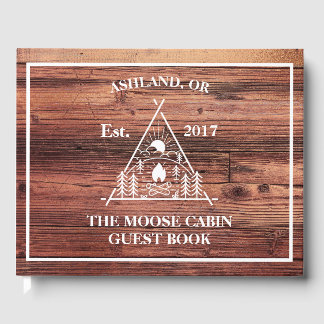 Rustic Wood Cabin Vacation Rental Business Gästböcker