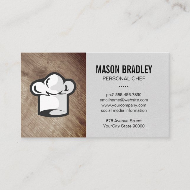 Rustic Wood | CATERING | Personal Executive Chef Visitkort (Framsida)