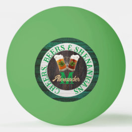 Rustic Wood Cheers Öl Shenanigans Pingisboll