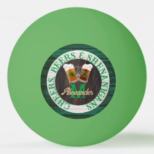 Rustic Wood Cheers Öl Shenanigans Pingisboll