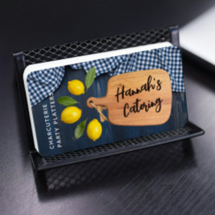 Rustic Wood Cshing Board Citrus Cooking Script Bu Visitkort