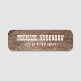 Rustic Wood Custom  Namnbricka