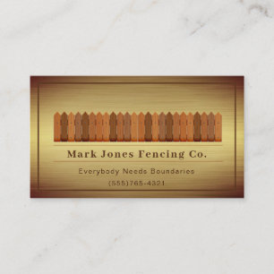 Rustic Wood Design Fendec Company Service Visitkort