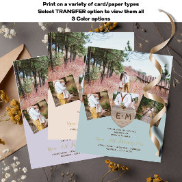 Rustic Wood Engraved Heart PHOTO COLLAGE Invati Flygblad