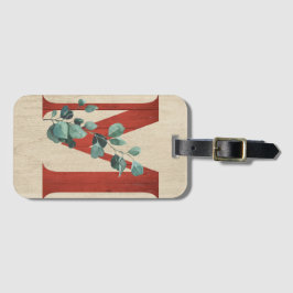 Rustic Wood & Eucalyptus Brev M Bagagebricka