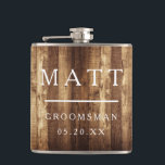Rustic Wood & Fairy Ljus Brudens sida Team Groom Fickplunta<br><div class="desc">Rustic Wood & Fairy Ljus Brudens sida Team Groom Flask är perfekt marskalkars gåva. Dina marskalkar kommer att kärlek dessa personlig marskalkar med rustik lingved,  mini-strängljusaccents och deras namn i ett klassiskt typsnitt när de spelar på din reklamfest! Anpassa genom att klicka på Anpassa den!</div>