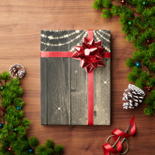 Rustic Wood Fairy Ljus Gnistra jul Presentpapper