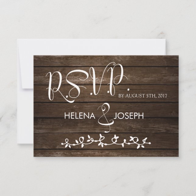 Rustic Wood Faith Reply Postcard OSA Kort (Framsida)