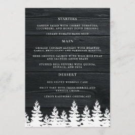 Rustic Wood Fall Autumn Winter Wedding Bord Meny