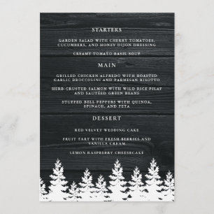 Rustic Wood Fall Autumn Winter Wedding Bord Meny