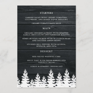 Rustic Wood Fall Autumn Winter Wedding Bord Meny